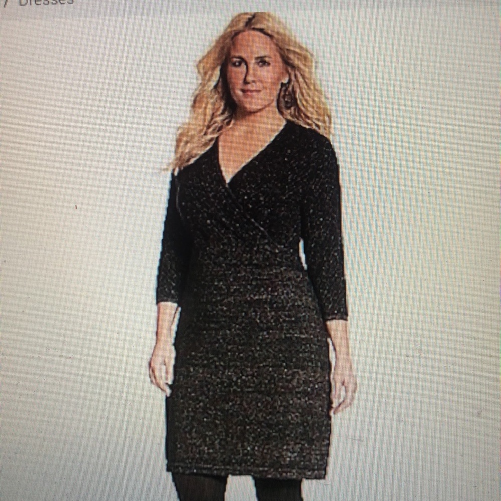 Lane Bryant Black Knit Dress Sz 22/24